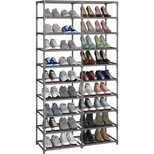 10 Tiers Shoe Rack,36-49 Pairs Large Shoe Rack Organizer,Space Saving Shoe Shelf